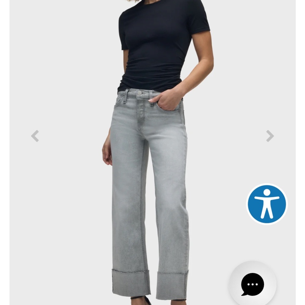 Hudson Jeans Light Gray Flare & Wide Leg